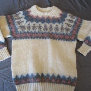 Womens Vtg Alafoss Icewool Wool Sweater Sz XS